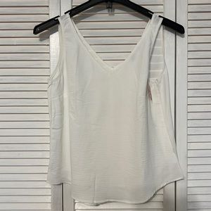 Flowy white tank top